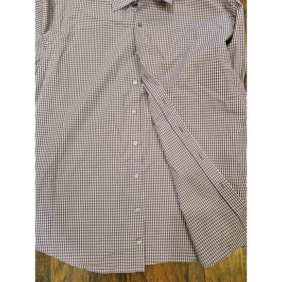 Kenneth Cole Reaction Button Up Shirt Size XXL Purple White - Picture 4 of 4